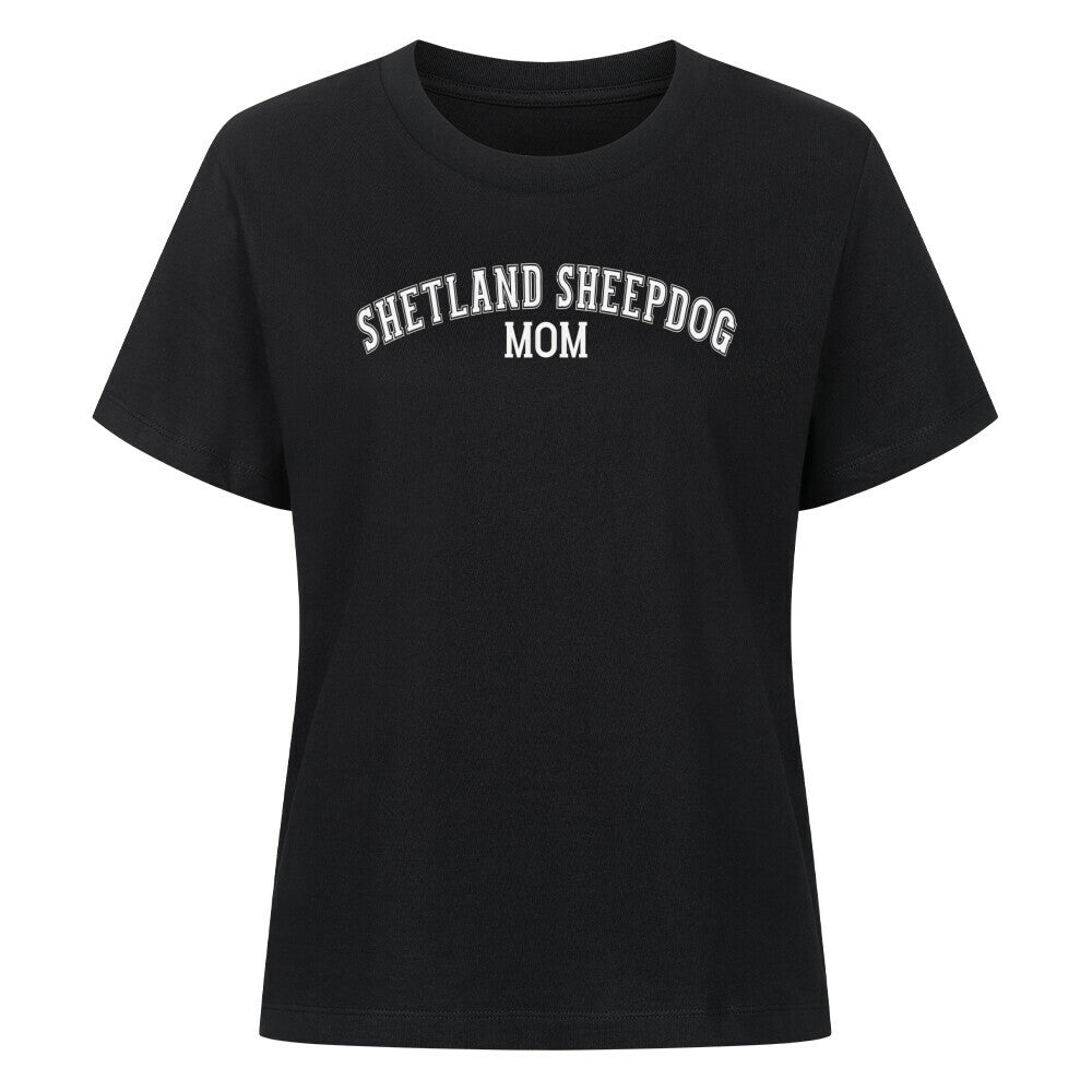 Premium Damen-Shirt "Shetland Sheepdog - MOM" Schwarz – hunde-shirt.de