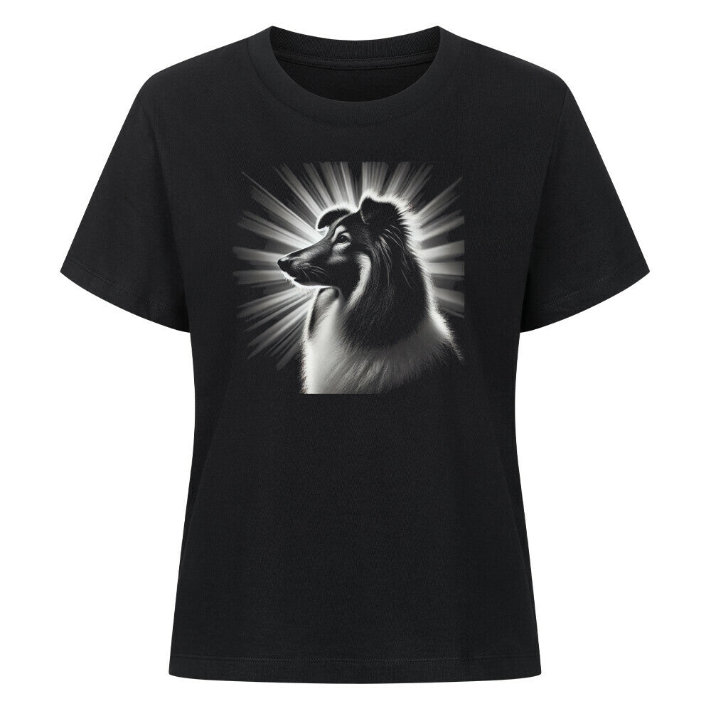 Premium Damen-Shirt "Sheltie - Shine" Schwarz – hunde-shirt.de