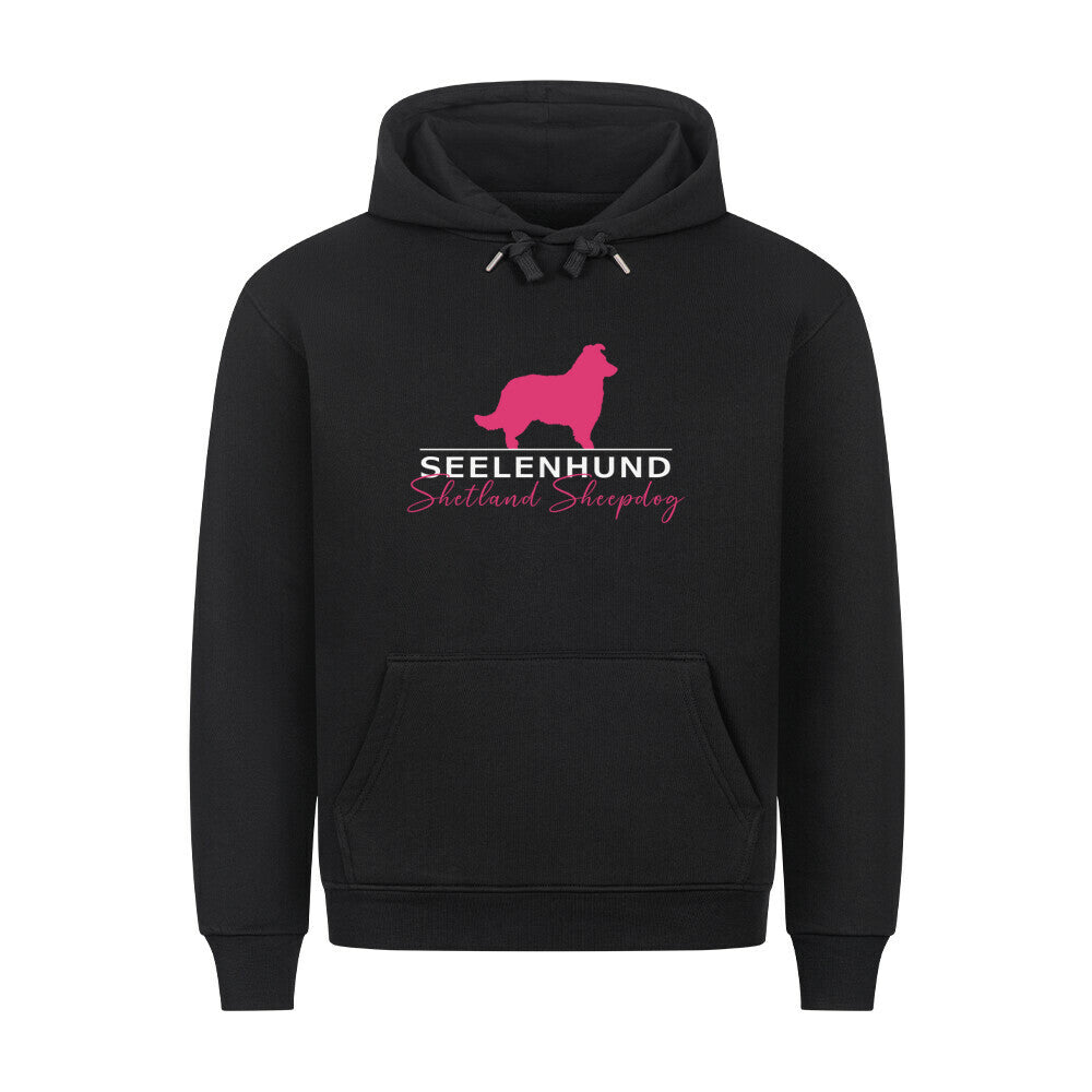 Premium Hoodie "Shetland Sheepdog - Seelenhund" Schwarz – hunde-shirt.de