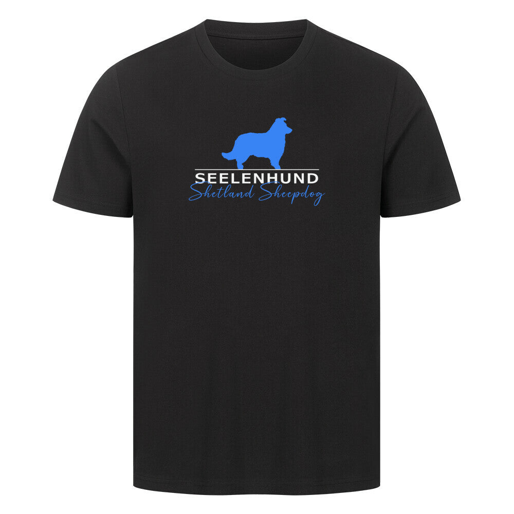 Premium T-Shirt "Shetland Sheepdog - Seelenhund" Schwarz – hunde-shirt.de