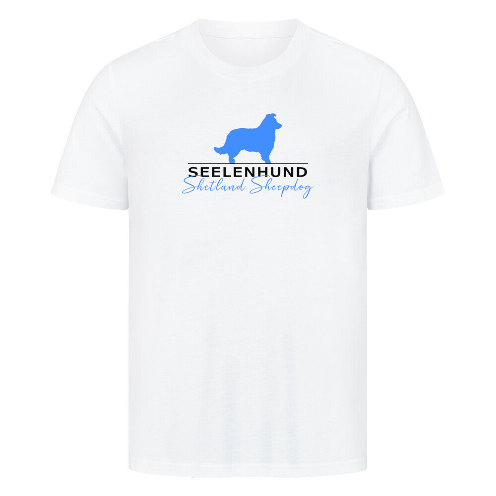 Premium T-Shirt "Shetland Sheepdog - Seelenhund" Weiß – hunde-shirt.de