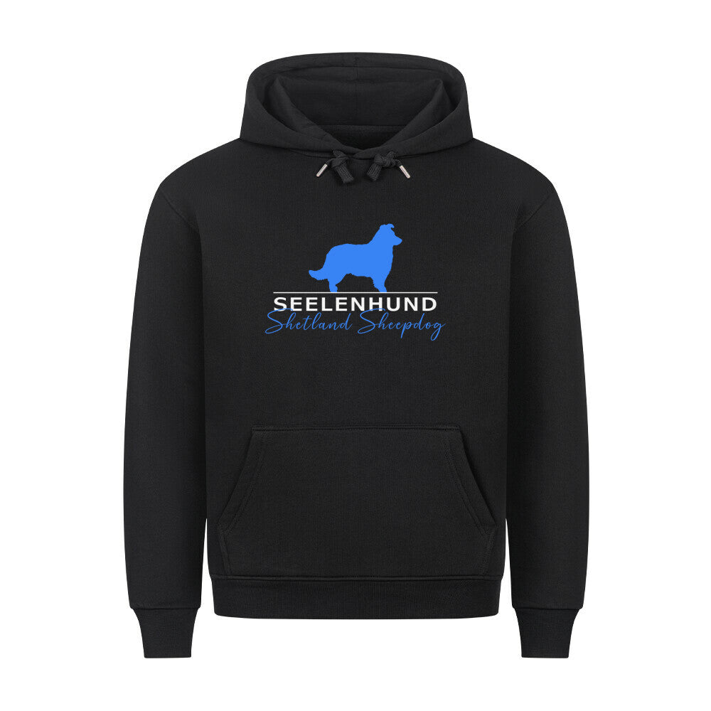 Premium Hoodie "Shetland Sheepdog - Seelenhund" Schwarz – hunde-shirt.de