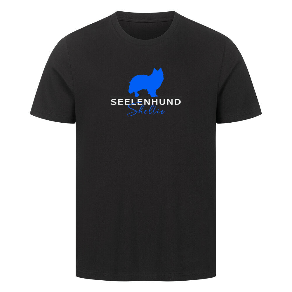Premium T-Shirt "Sheltie - Seelenhund" Schwarz – hunde-shirt.de