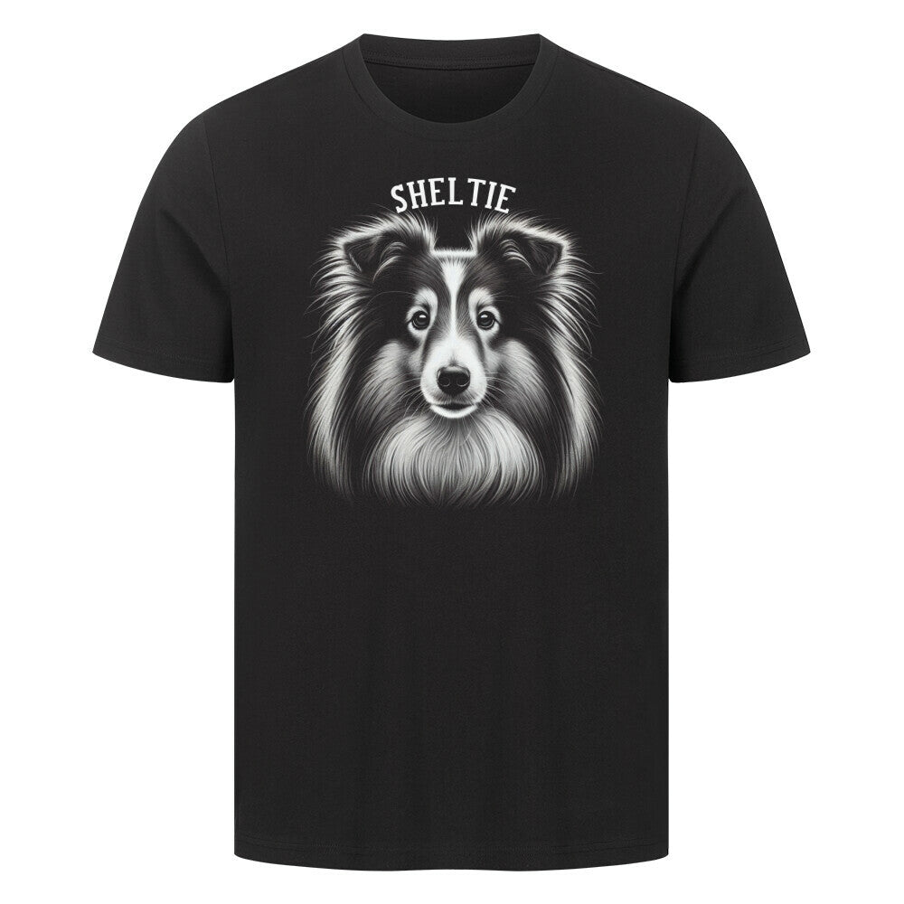 Premium T-Shirt "Sheltie - Pure" Schwarz – hunde-shirt.de
