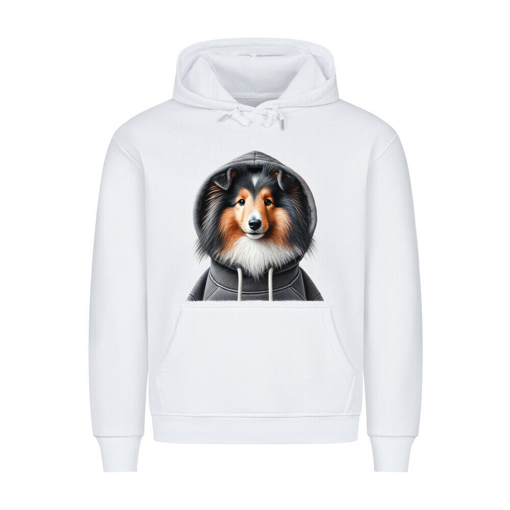 Premium Hoodie "Sheltie - Hooded" Weiß – hunde-shirt.de