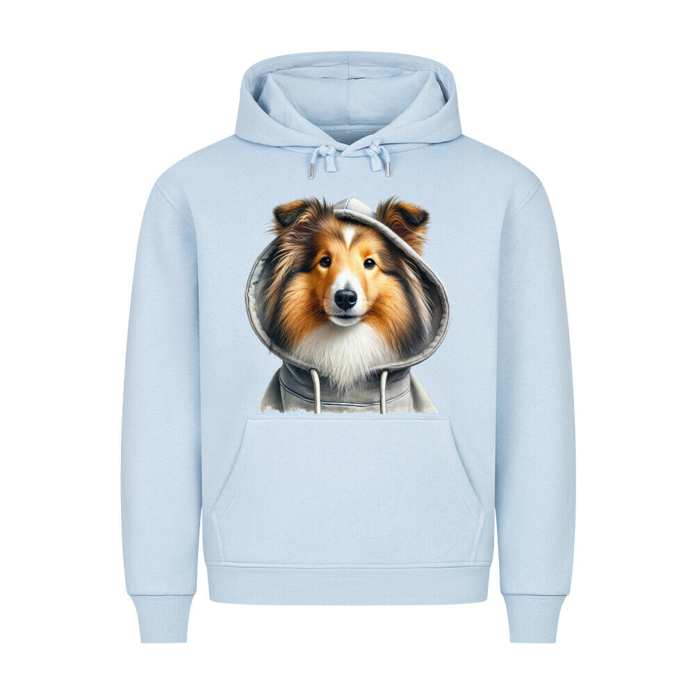Premium Hoodie "Sheltie - Hooded II" Babyblau – hunde-shirt.de