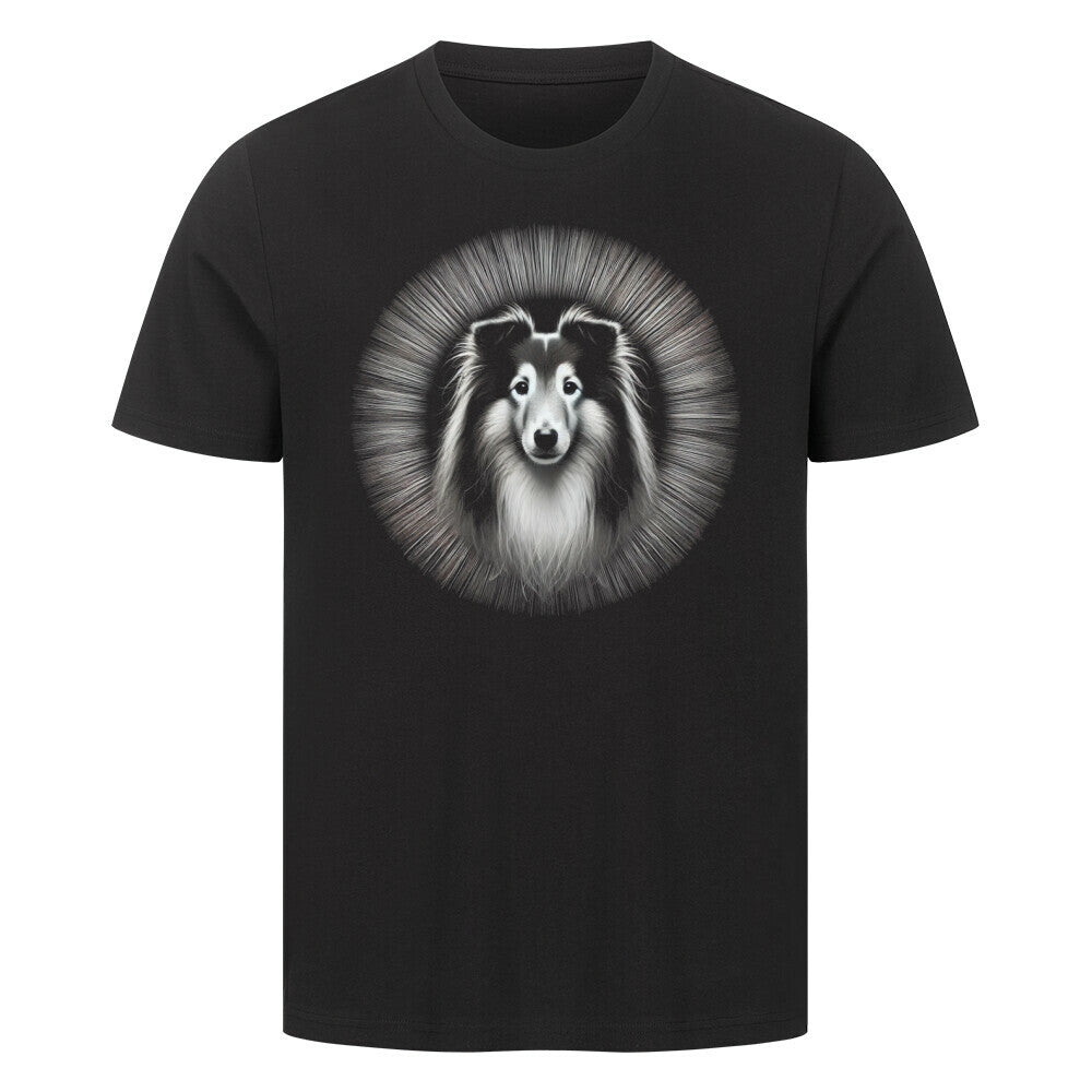 Premium T-Shirt "Sheltie - Bright" Schwarz – hunde-shirt.de