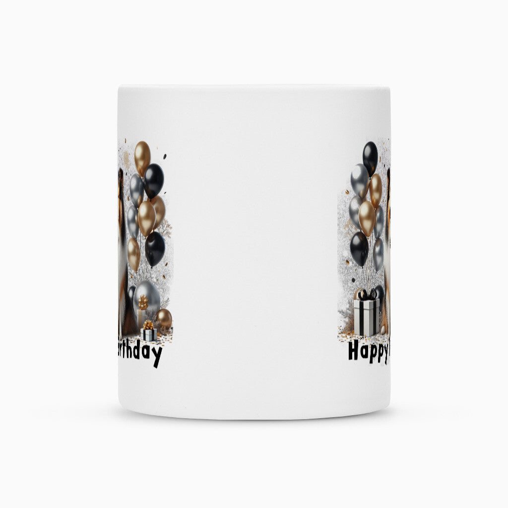 Tasse "Sheltie - Happy Birthday" – hunde-shirt.de