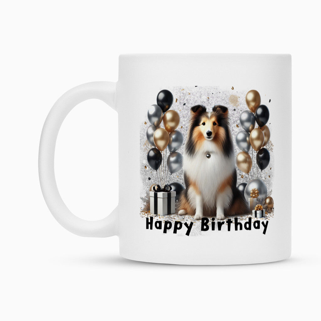 Tasse "Sheltie - Happy Birthday" – hunde-shirt.de