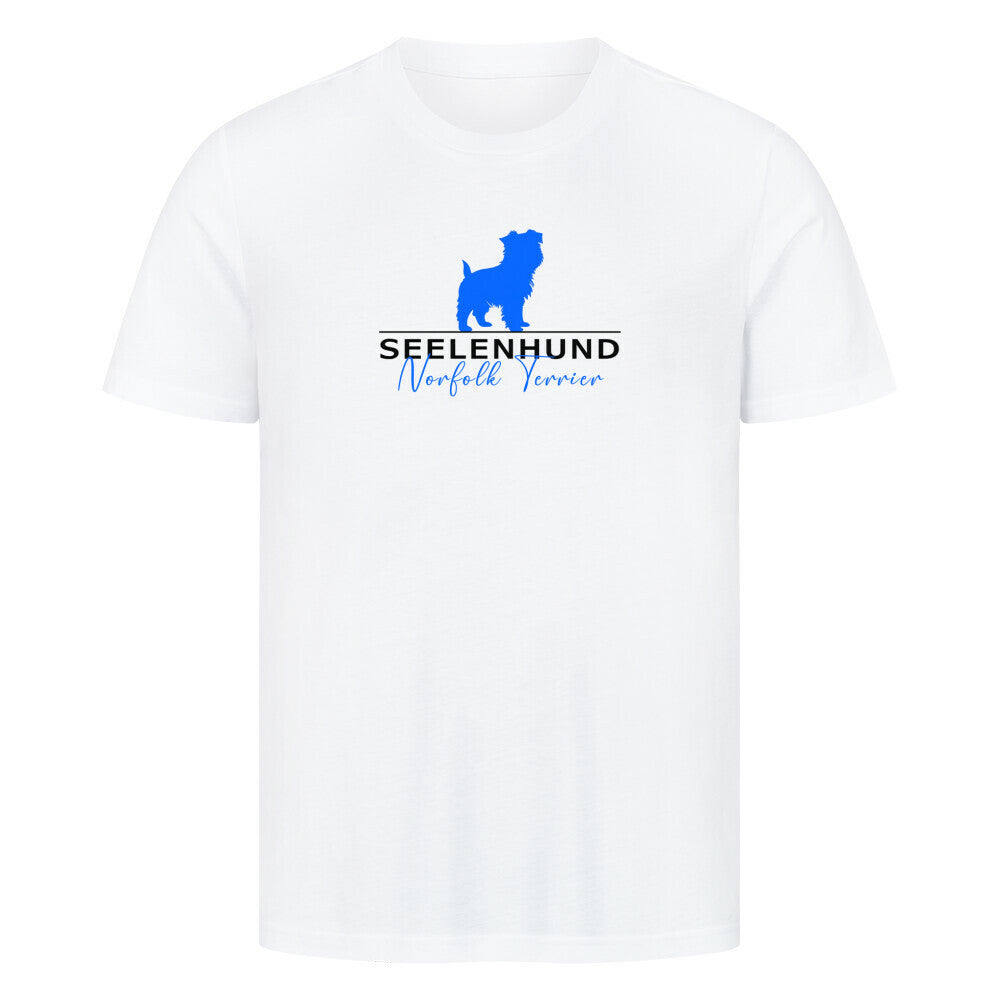 Premium T-Shirt "Norfolk Terrier - Seelenhund" Weiß – hunde-shirt.de