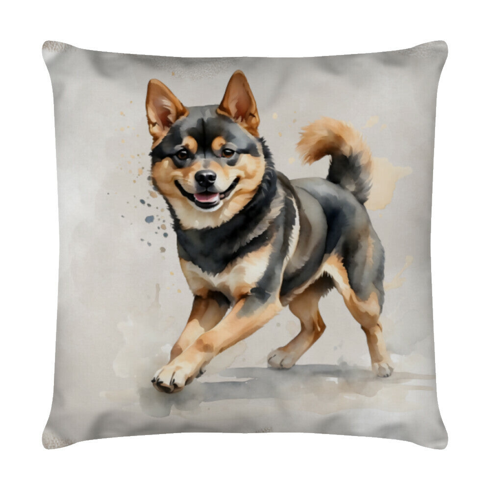 Kissen "Shiba Inu - Run" Weiß – hunde-shirt.de