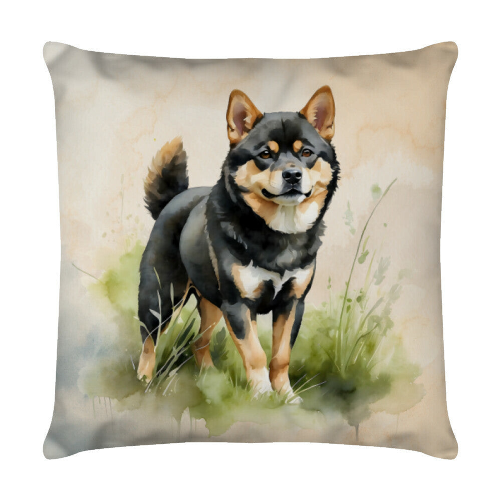 Kissen "Shiba Inu - Natur" Weiß – hunde-shirt.de