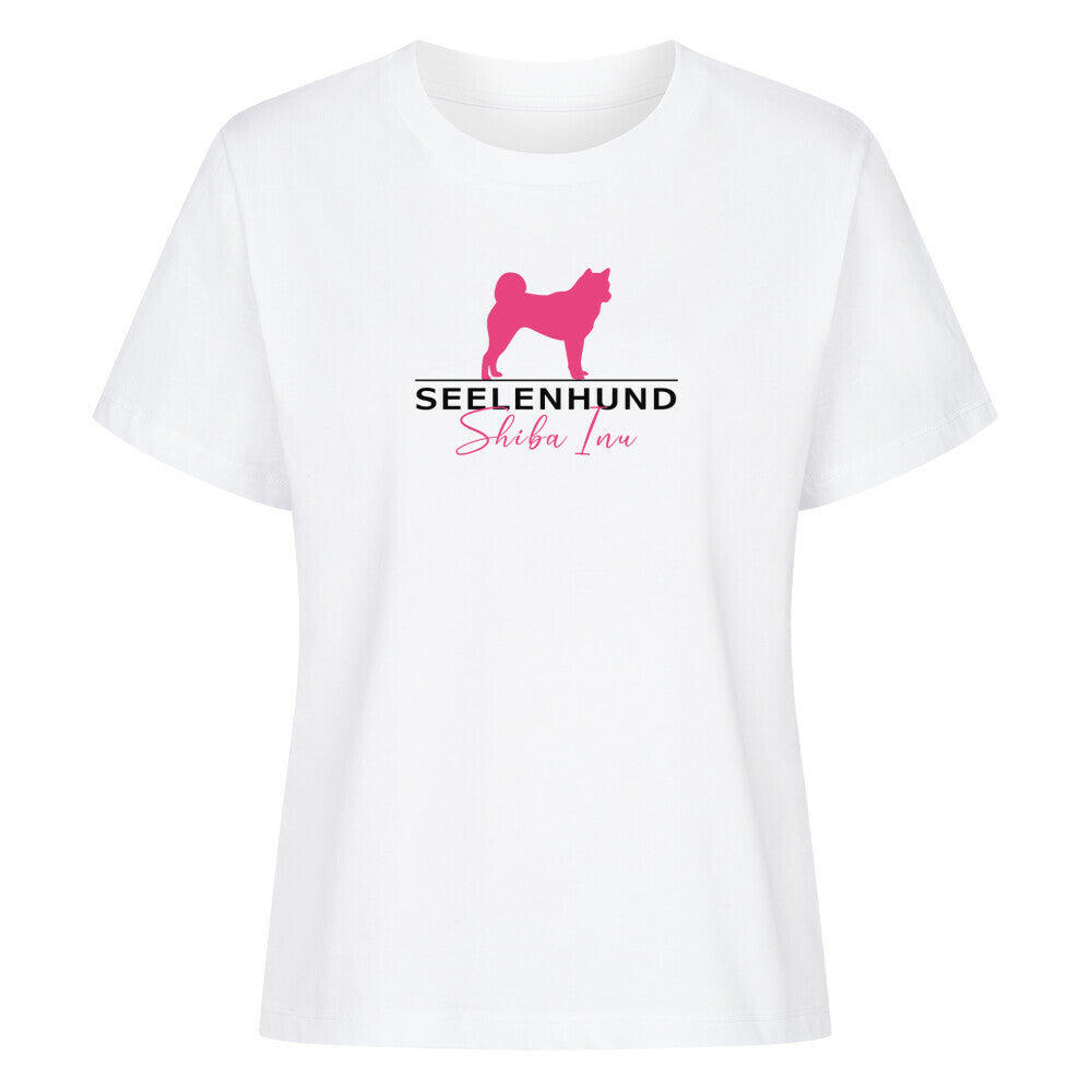 Premium Damen-Shirt "Shiba Inu - Seelenhund" Weiß – hunde-shirt.de