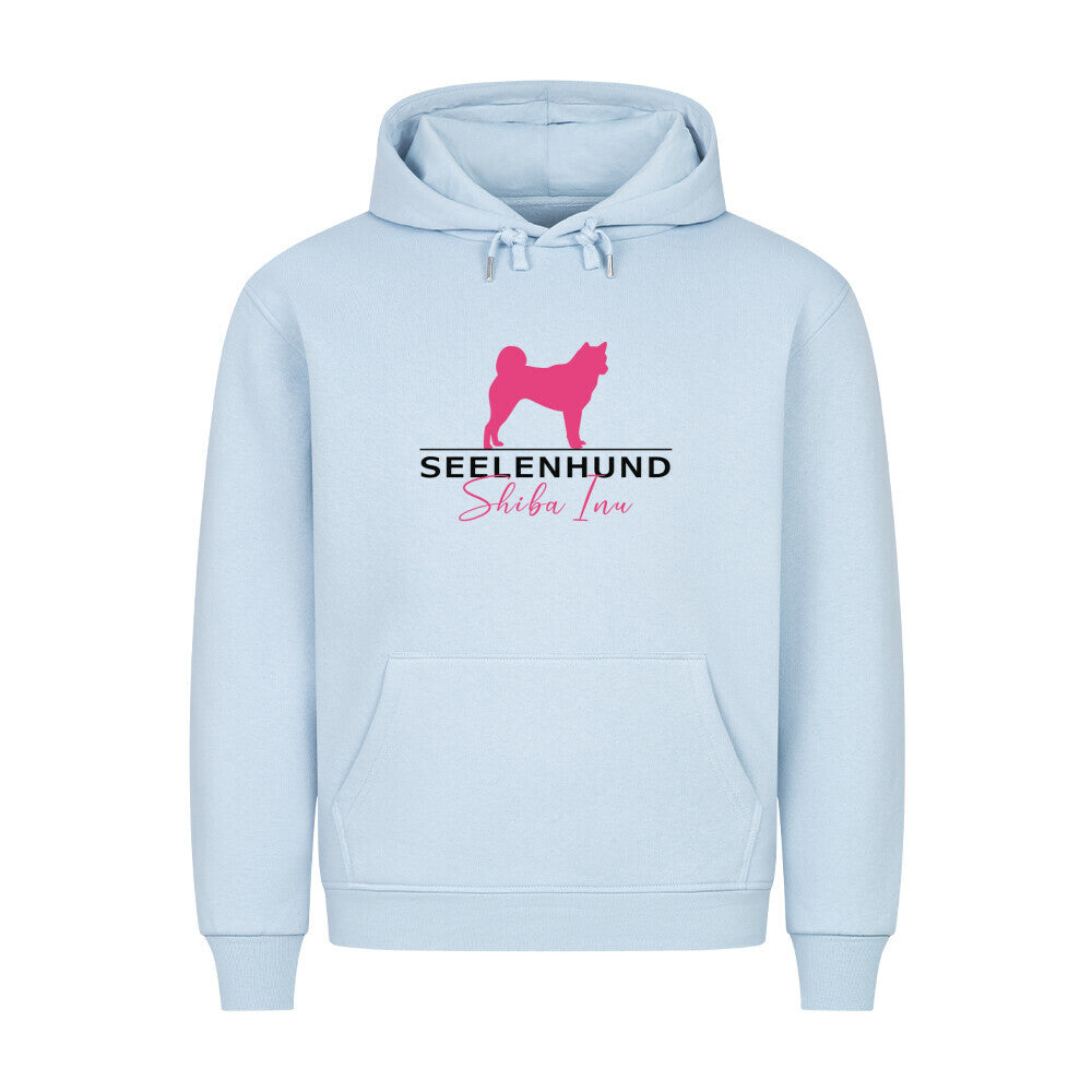 Premium Hoodie "Shiba Inu - Seelenhund" Babyblau – hunde-shirt.de