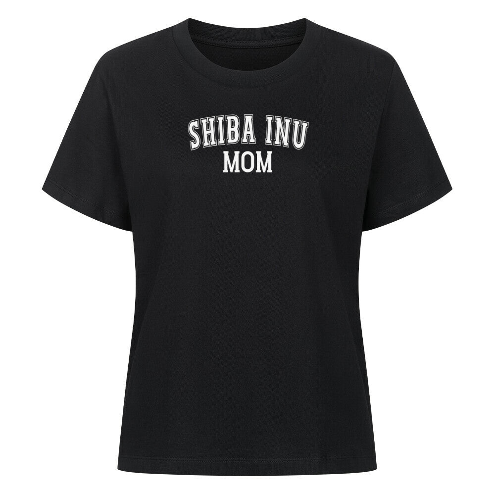 Premium Damen-Shirt "Shiba Inu - MOM" Schwarz – hunde-shirt.de