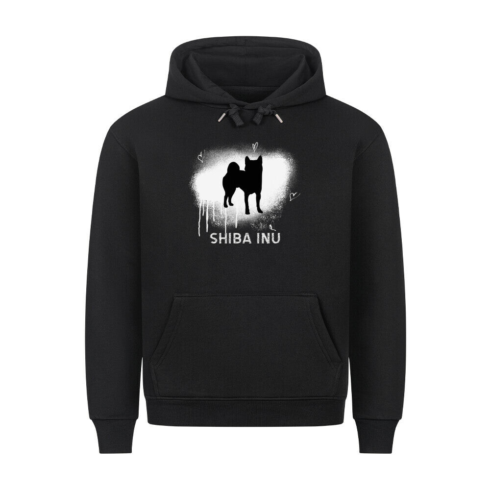Premium Hoodie "Shiba Inu - Brush" Schwarz – hunde-shirt.de