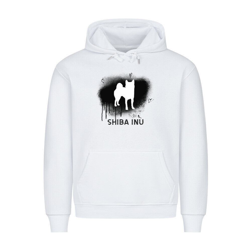 Premium Hoodie "Shiba Inu - Brush" Weiß – hunde-shirt.de