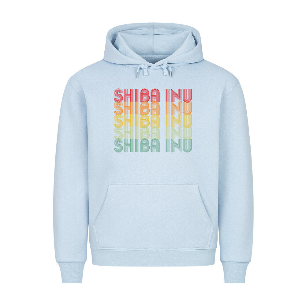 Premium Hoodie "Shiba Inu - RETRO" Babyblau – hunde-shirt.de