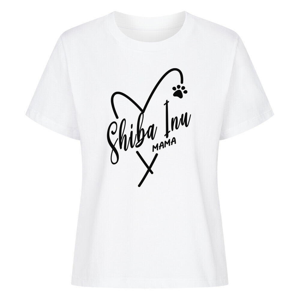 Premium Damen-Shirt "Shiba Inu - Mama" Weiß – hunde-shirt.de