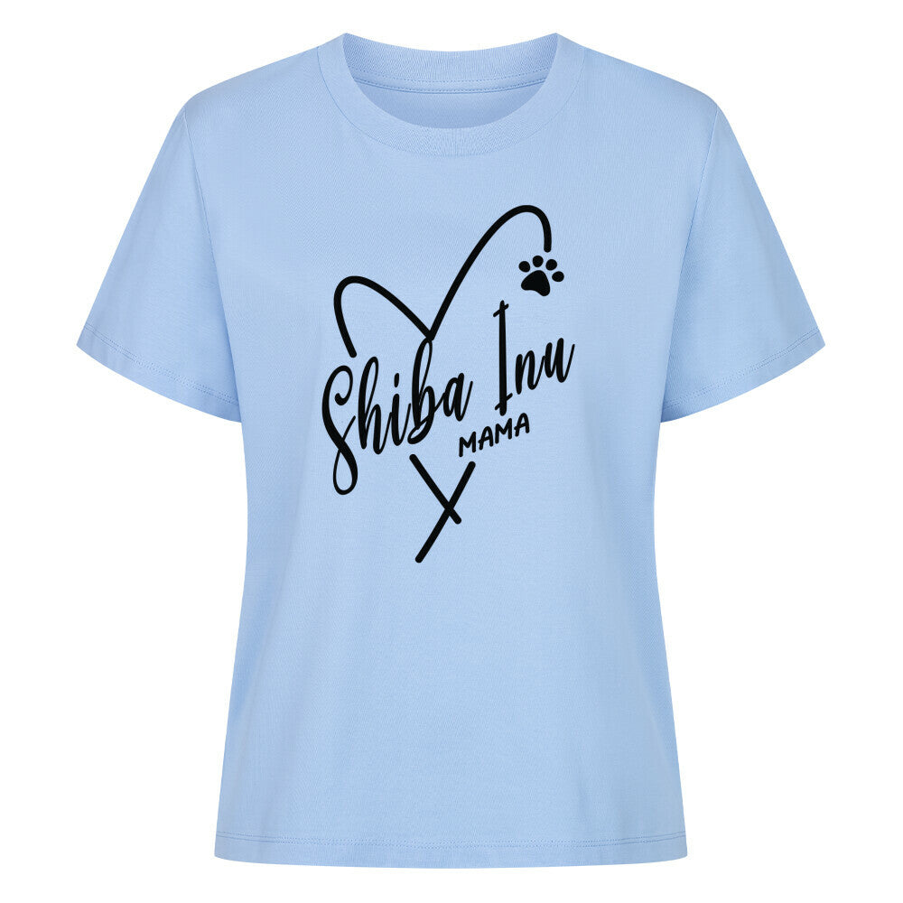 Premium Damen-Shirt "Shiba Inu - Mama" Sky Blue – hunde-shirt.de