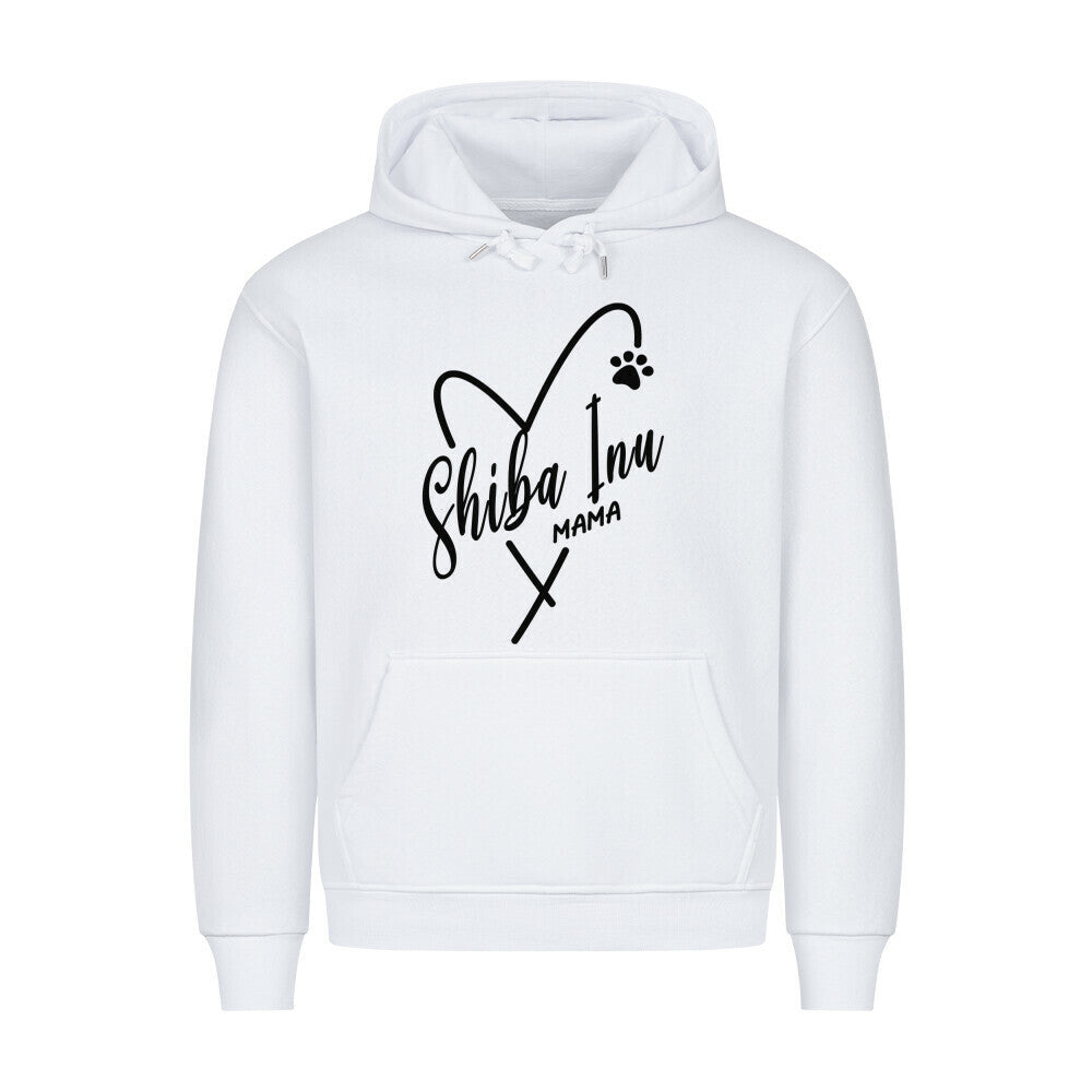 Premium Hoodie "Shiba Inu - Mama" Weiß – hunde-shirt.de