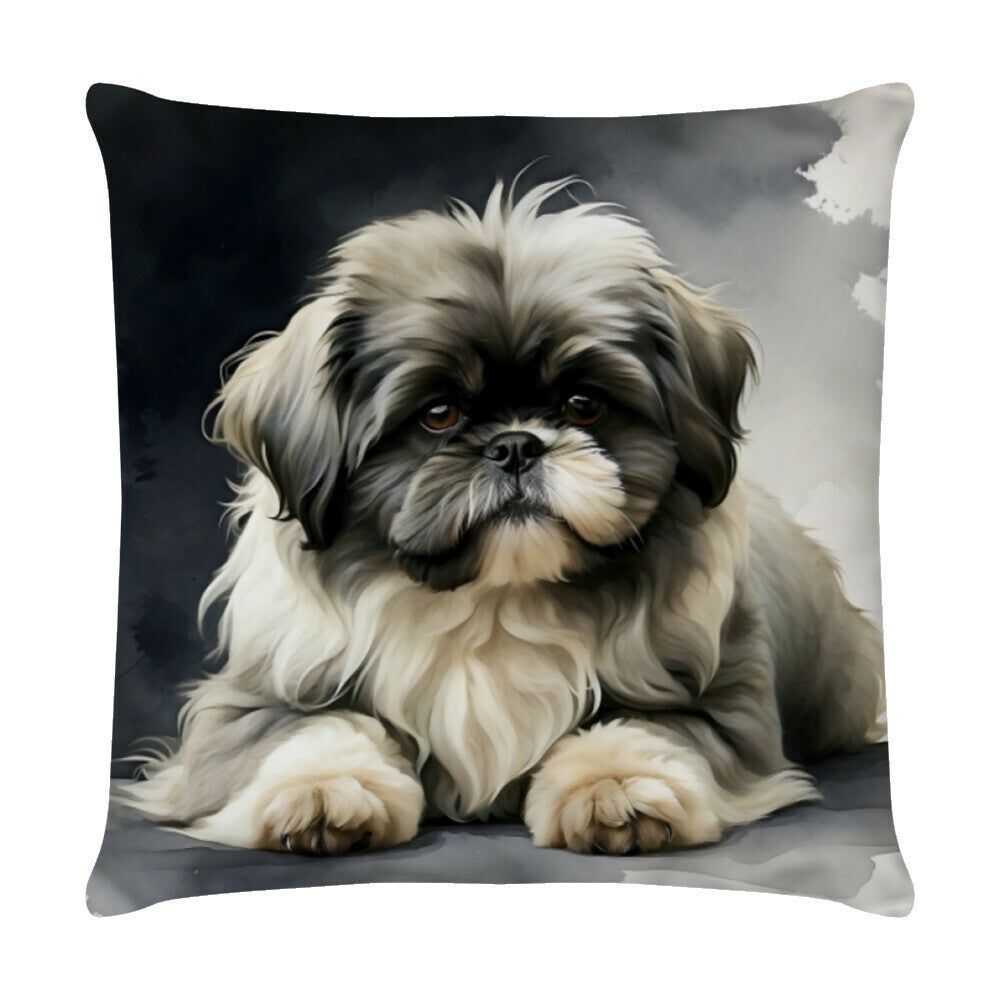 Kissen "Shih Tzu - Relax" Weiß – hunde-shirt.de