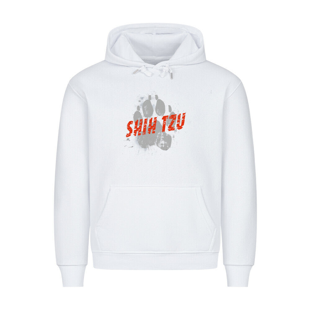 Premium Hoodie "Shih Tzu - PAW" Weiß – hunde-shirt.de