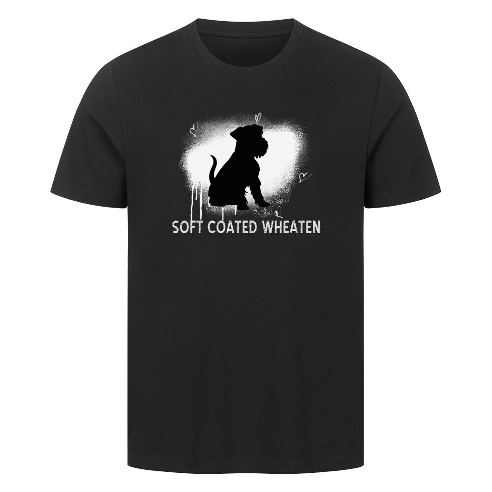 Premium T-Shirt "Soft Coated - Brush" Schwarz – hunde-shirt.de
