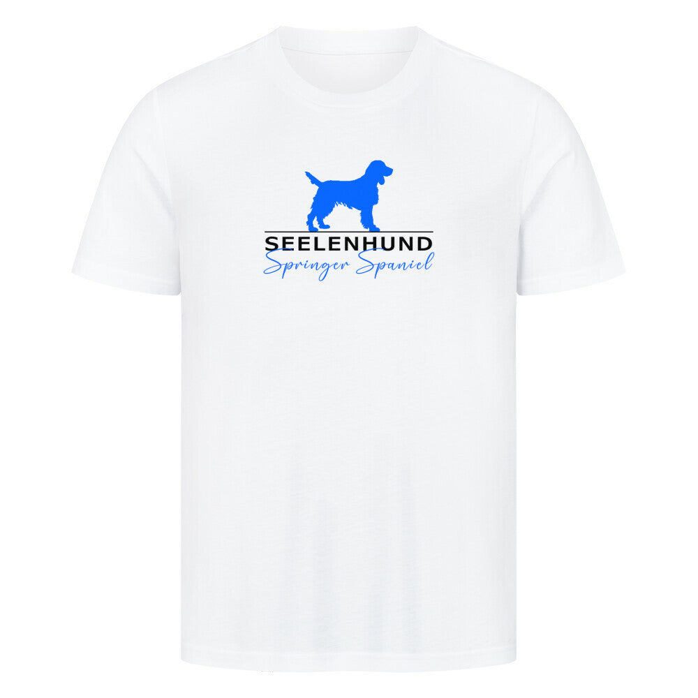 Premium T-Shirt "Springer Spaniel - Seelenhund" Weiß – hunde-shirt.de