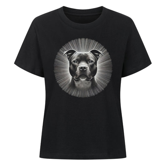 Premium Damen-Shirt "Staffordshire - Shine" Schwarz – hunde-shirt.de