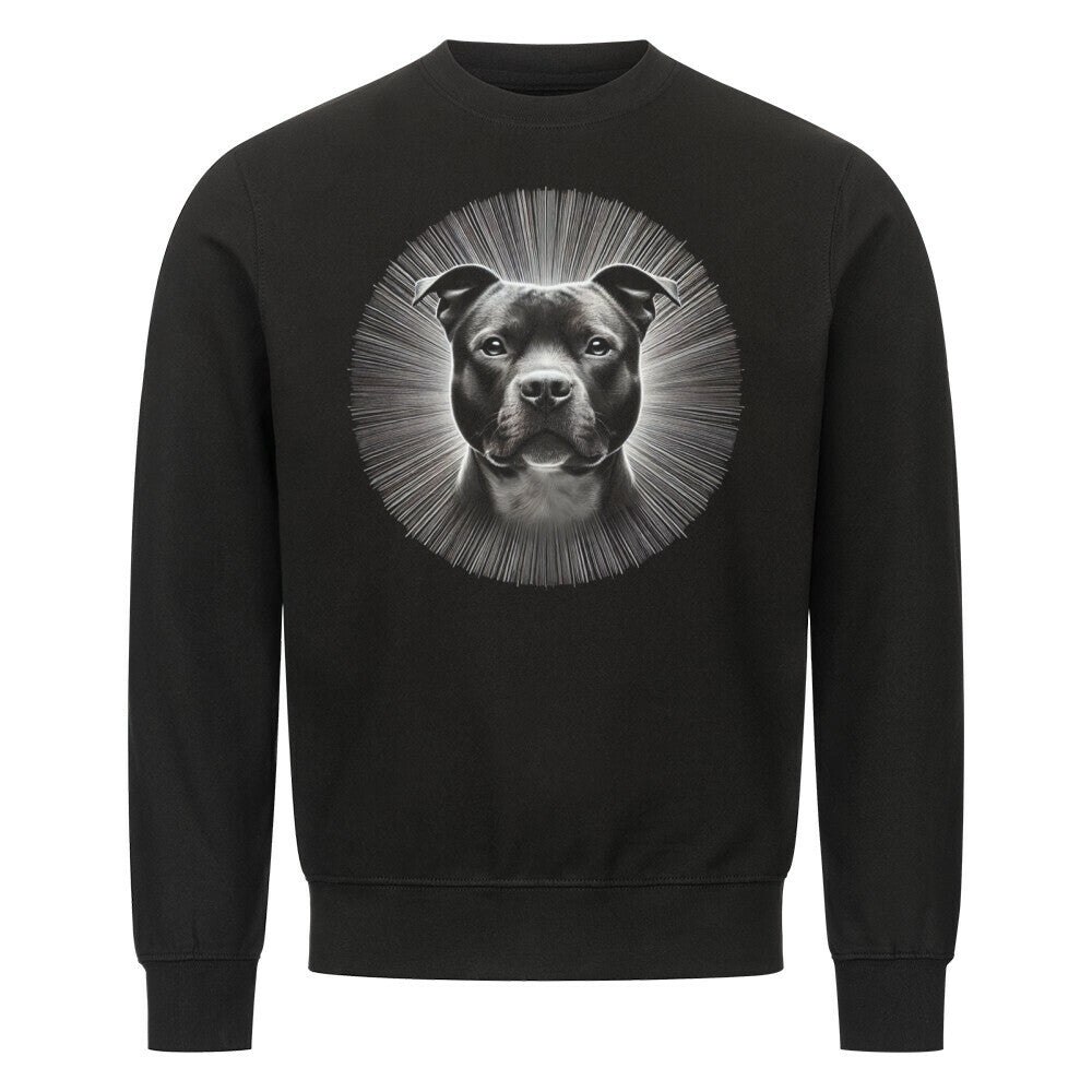 Premium Sweatshirt "Staffordshire - Shine" Schwarz – hunde-shirt.de