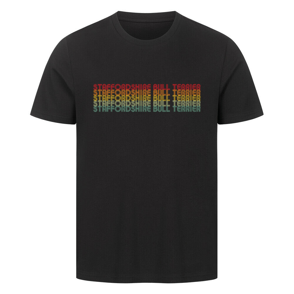Premium T-Shirt "Staffordshire - RETRO" Schwarz – hunde-shirt.de
