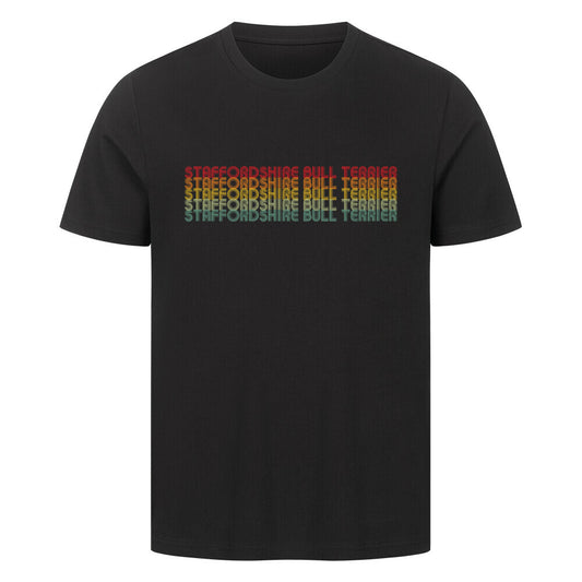 Premium T-Shirt "Staffordshire - RETRO" Schwarz – hunde-shirt.de