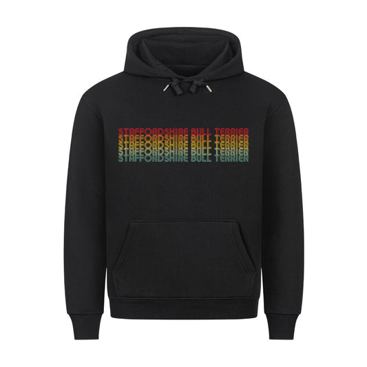 Premium Hoodie "Staffordshire - RETRO" Schwarz – hunde-shirt.de