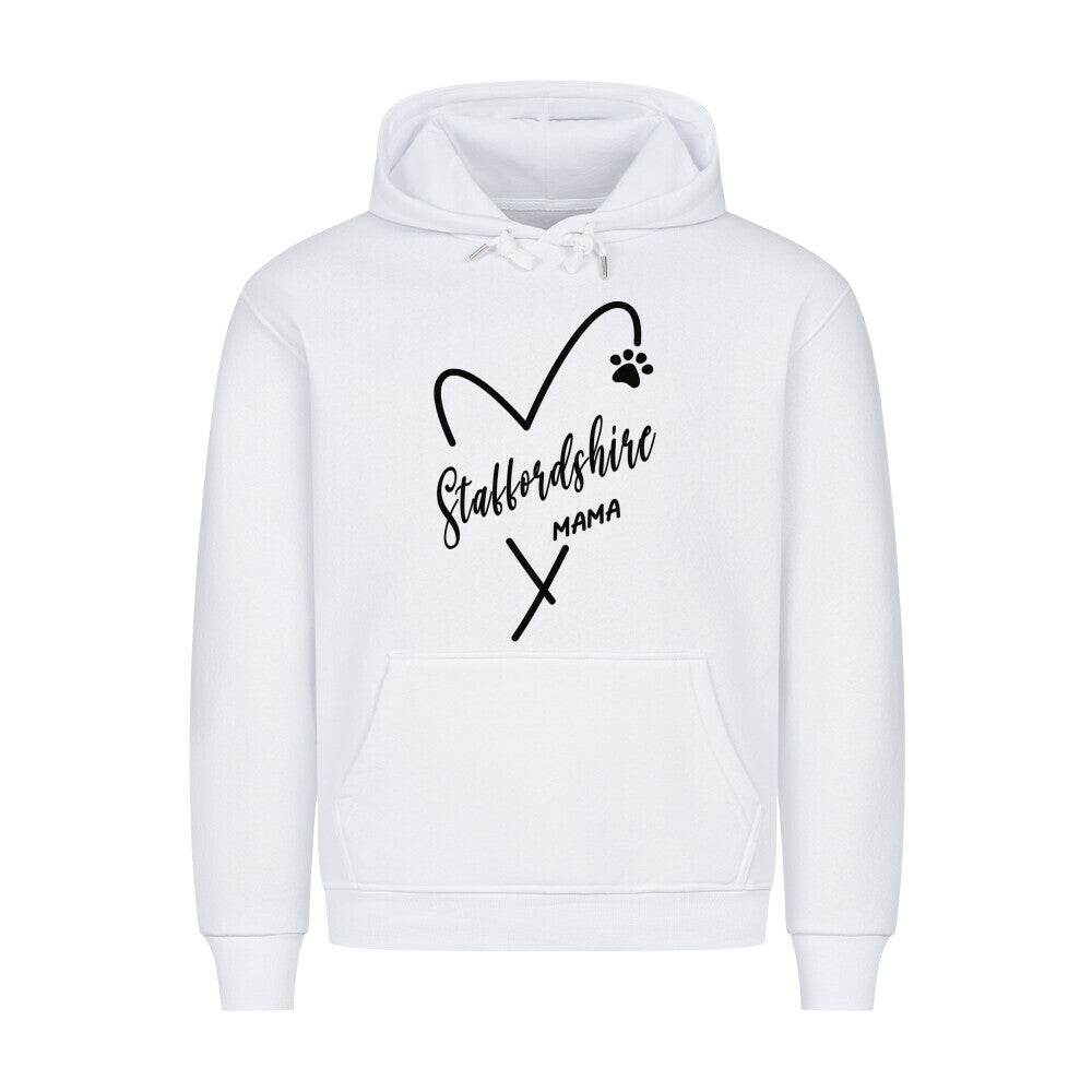 Premium Hoodie "Staffordshire - Mama" Weiß – hunde-shirt.de