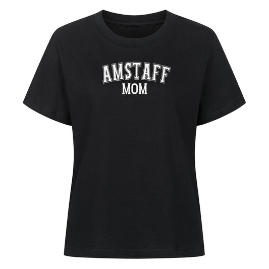 Premium Damen-Shirt "AmStaff - MOM" Schwarz – hunde-shirt.de