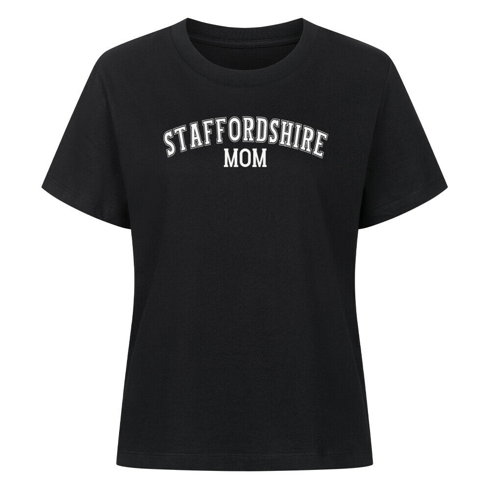 Premium Damen-Shirt "Staffordshire - MOM" Schwarz – hunde-shirt.de