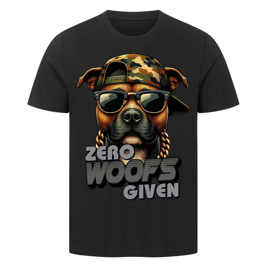 Premium T-Shirt "Staffordshire - WOOFS" Schwarz – hunde-shirt.de