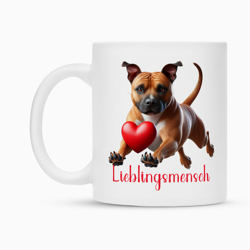 Tasse "Staffordshire - Lieblingsmensch II" – hunde-shirt.de