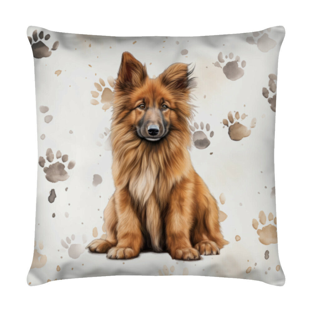 Kissen "Tervueren - Puppy Paws" Weiß – hunde-shirt.de