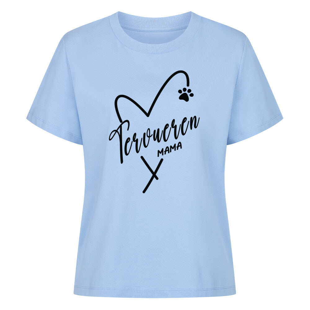 Premium Damen-Shirt "Tervueren - Mama" Sky Blue – hunde-shirt.de