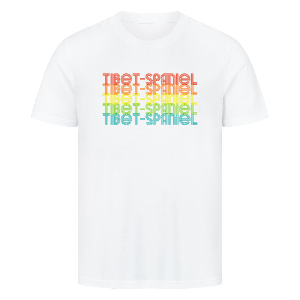 Premium T-Shirt "Tibet Spaniel - RETRO" Weiß – hunde-shirt.de