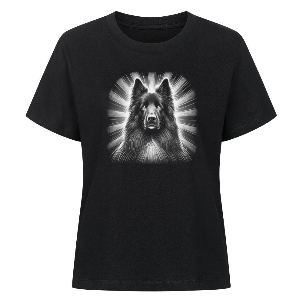Premium Damen-Shirt "Groenendael - Shine" Schwarz – hunde-shirt.de
