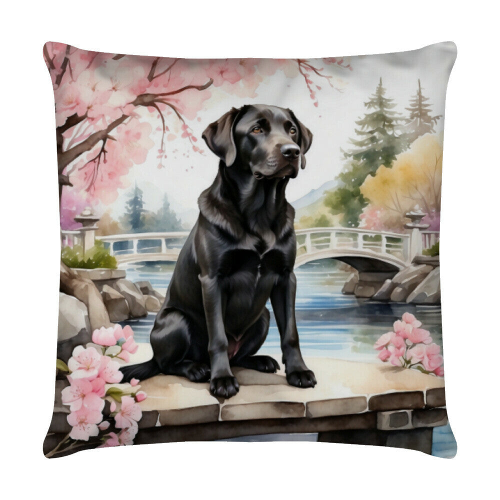 Kissen "Labrador - Frühling" Weiß – hunde-shirt.de