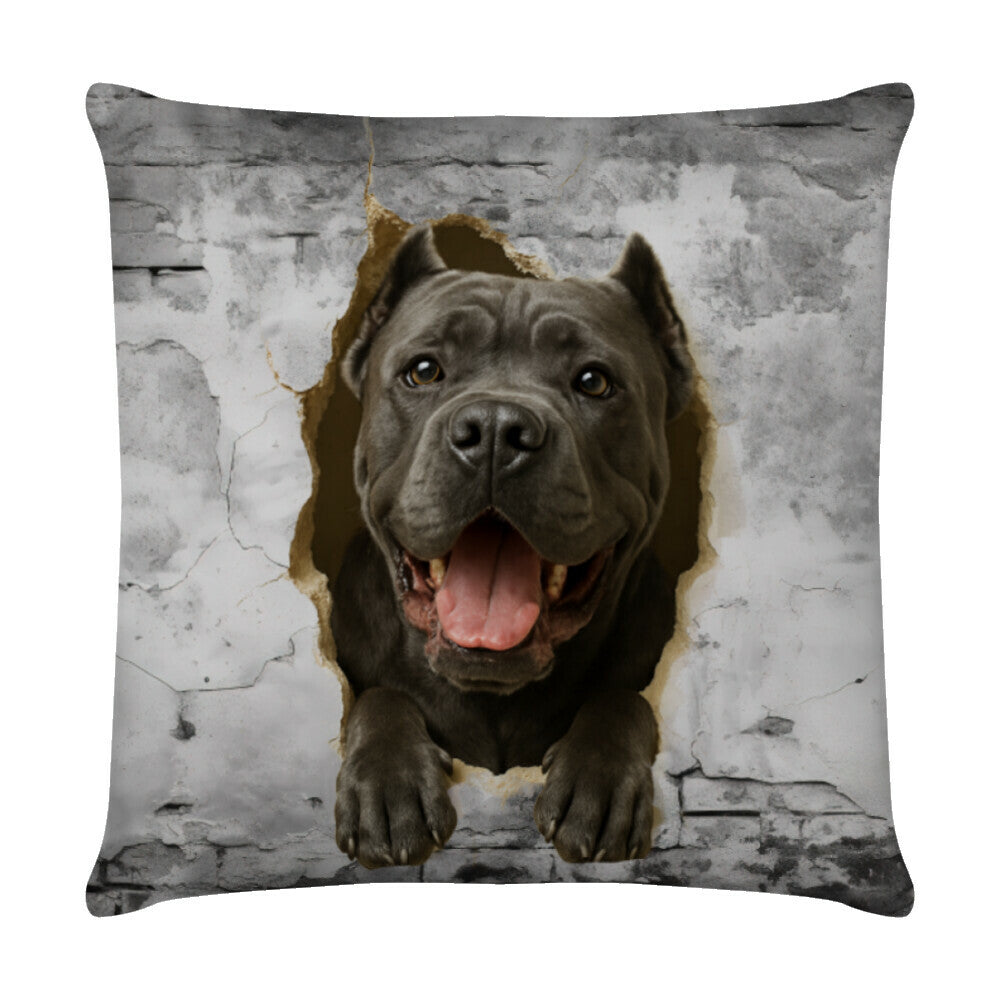 Kissen "Cane Corso - Wall" Weiß – hunde-shirt.de