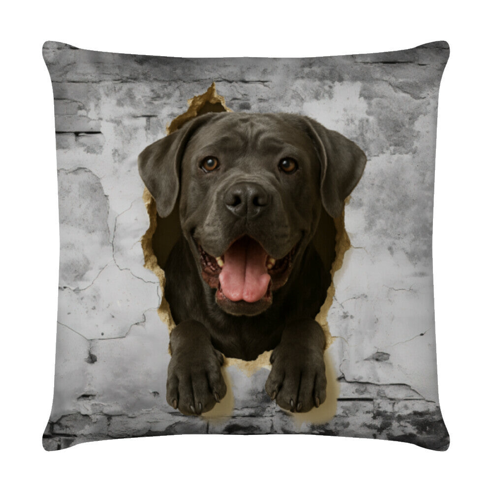 Kissen "Cane Corso - Wall II" Weiß – hunde-shirt.de