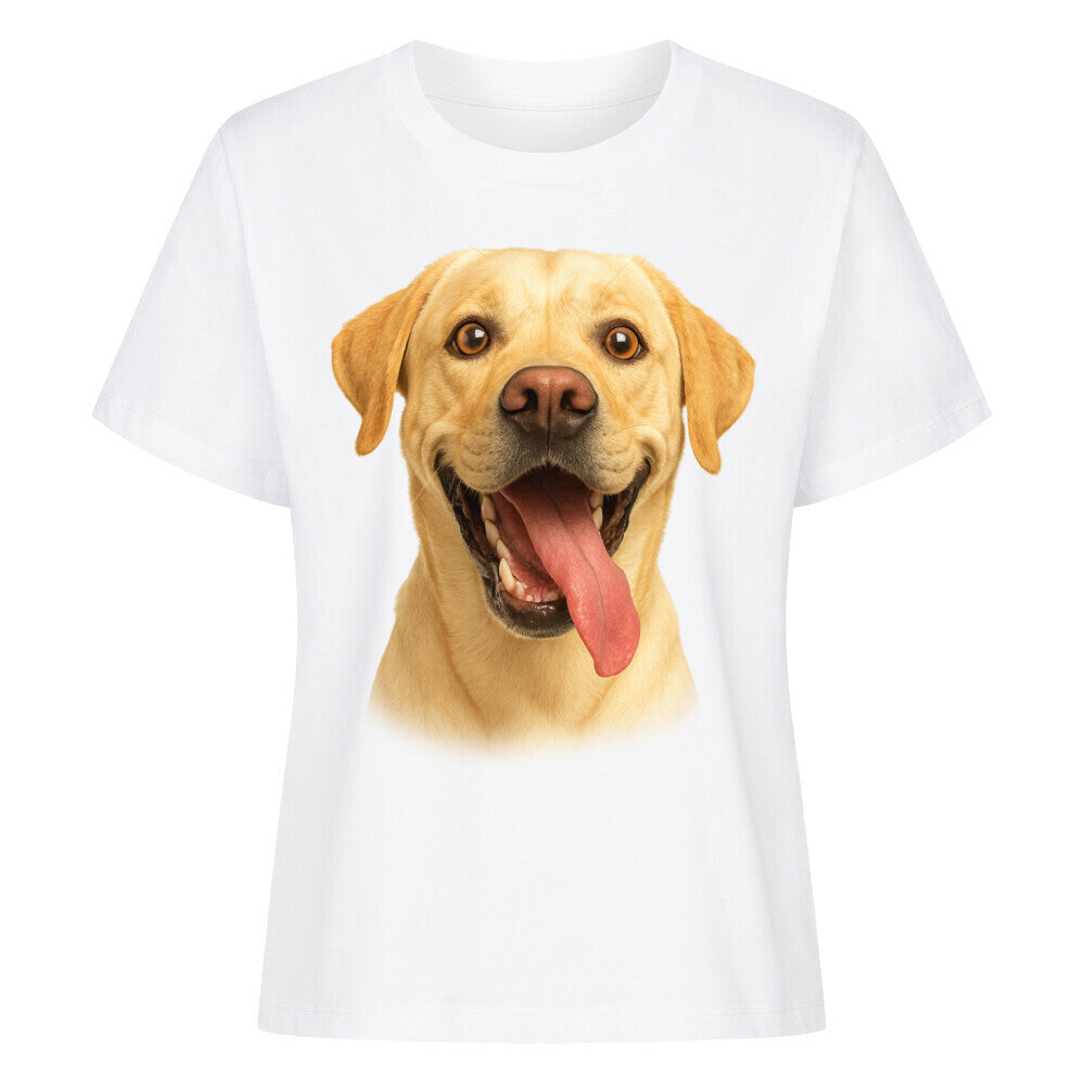 Premium Damen-Shirt "Labrador - Crazy" Weiß – hunde-shirt.de