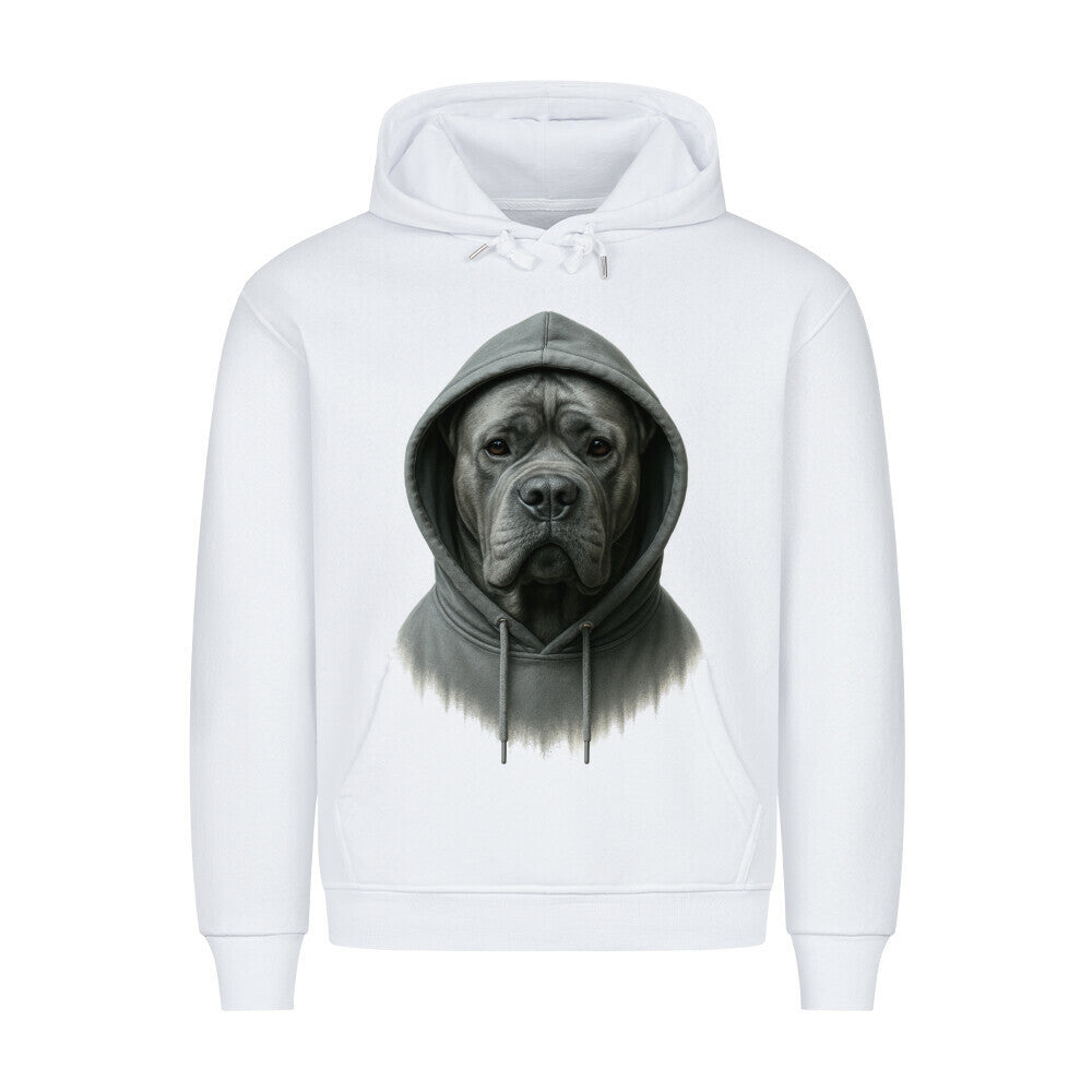 Premium Hoodie "Cane Corso - Hooded" Weiß – hunde-shirt.de