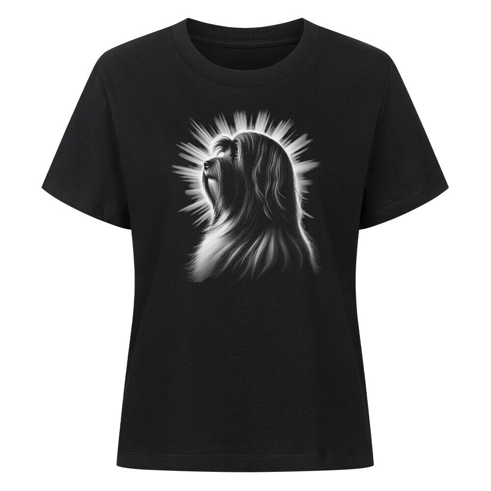 Premium Damen-Shirt "Tibet Terrier - Shine" Schwarz – hunde-shirt.de