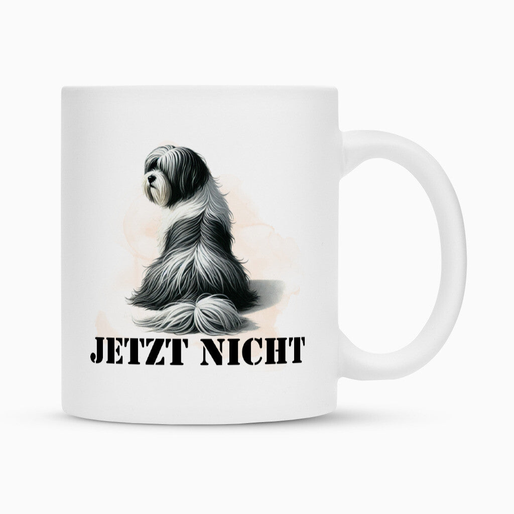 Tasse "Tibet Terrier - JETZT NICHT II" Weiß – hunde-shirt.de